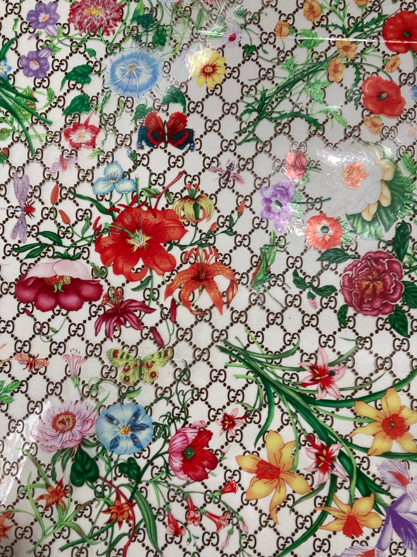 Transparent Custom Handmade GG Gucci Flower Material for Crafts