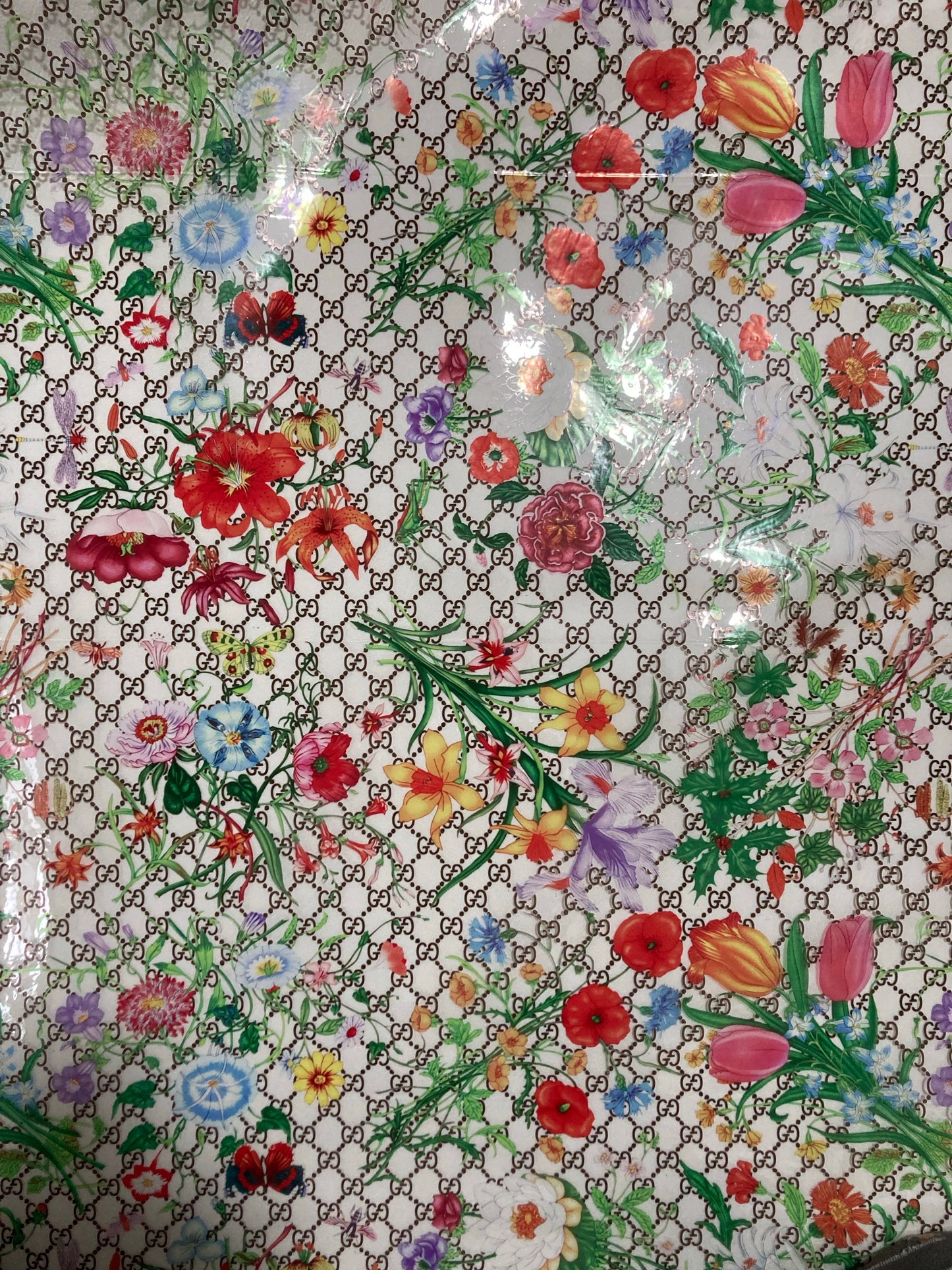 Transparent Custom Handmade GG Gucci Flower Material for Crafts