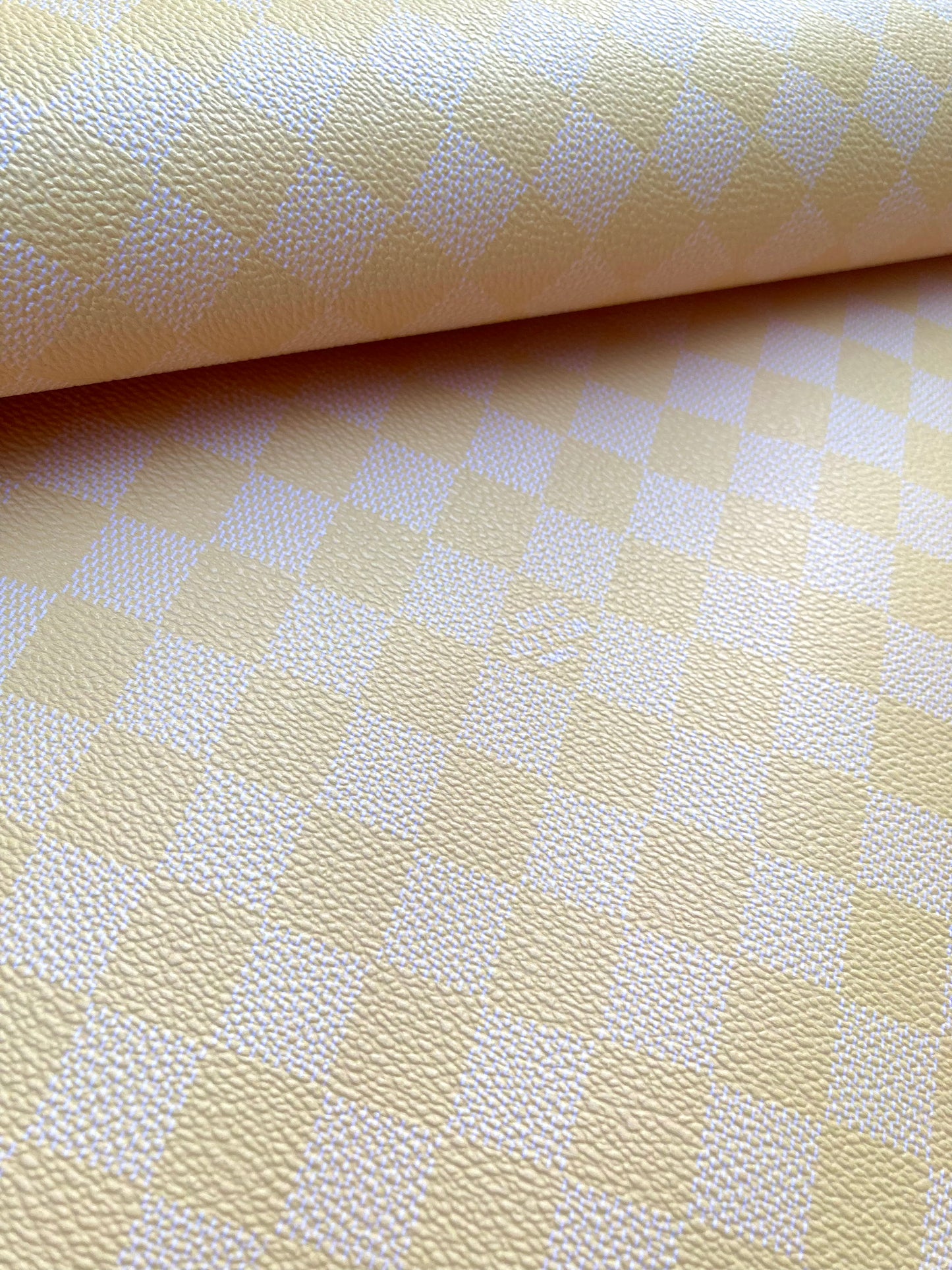 Crafting Light Yellow LV Damier Vinyl for Custom DIY Upholstery