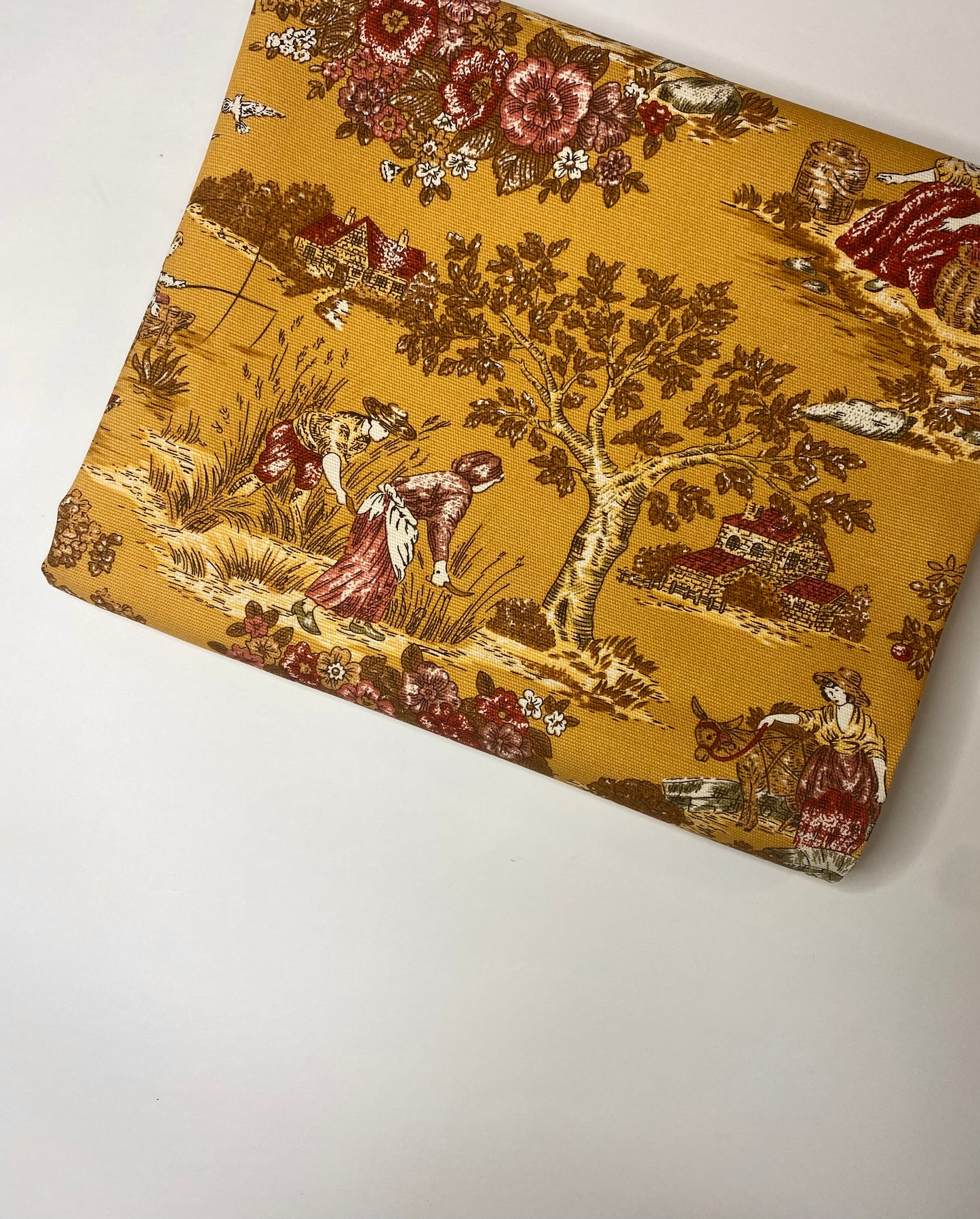 Tissu en toile de coton à motif artistique classique élégant pour projet de couture fait à la main