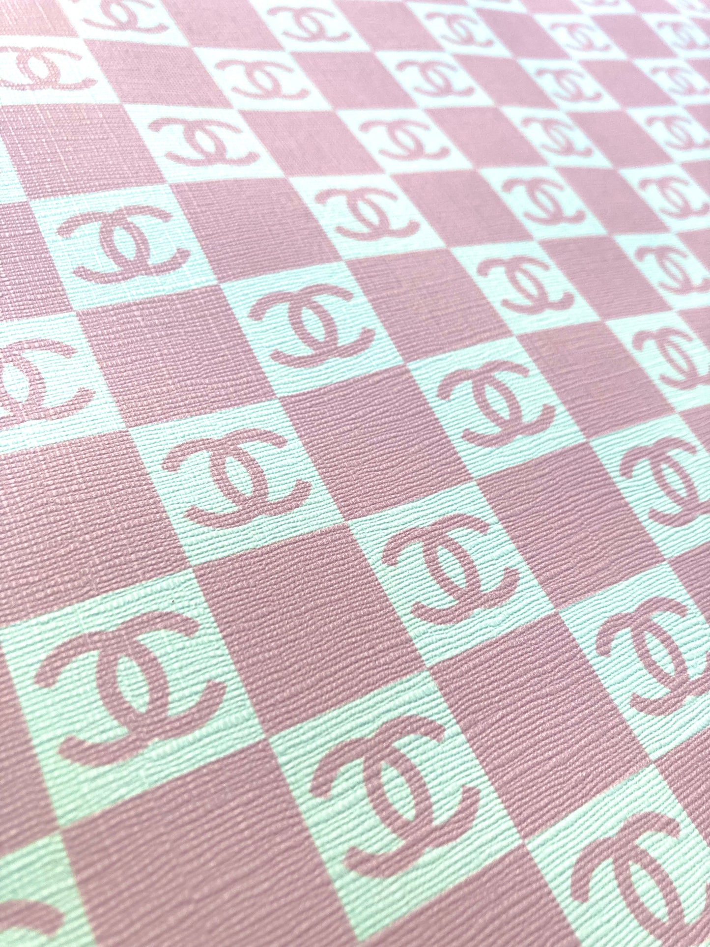 Petit vinyle Chanel rose blanc pour fabrication artisanale personnalisée