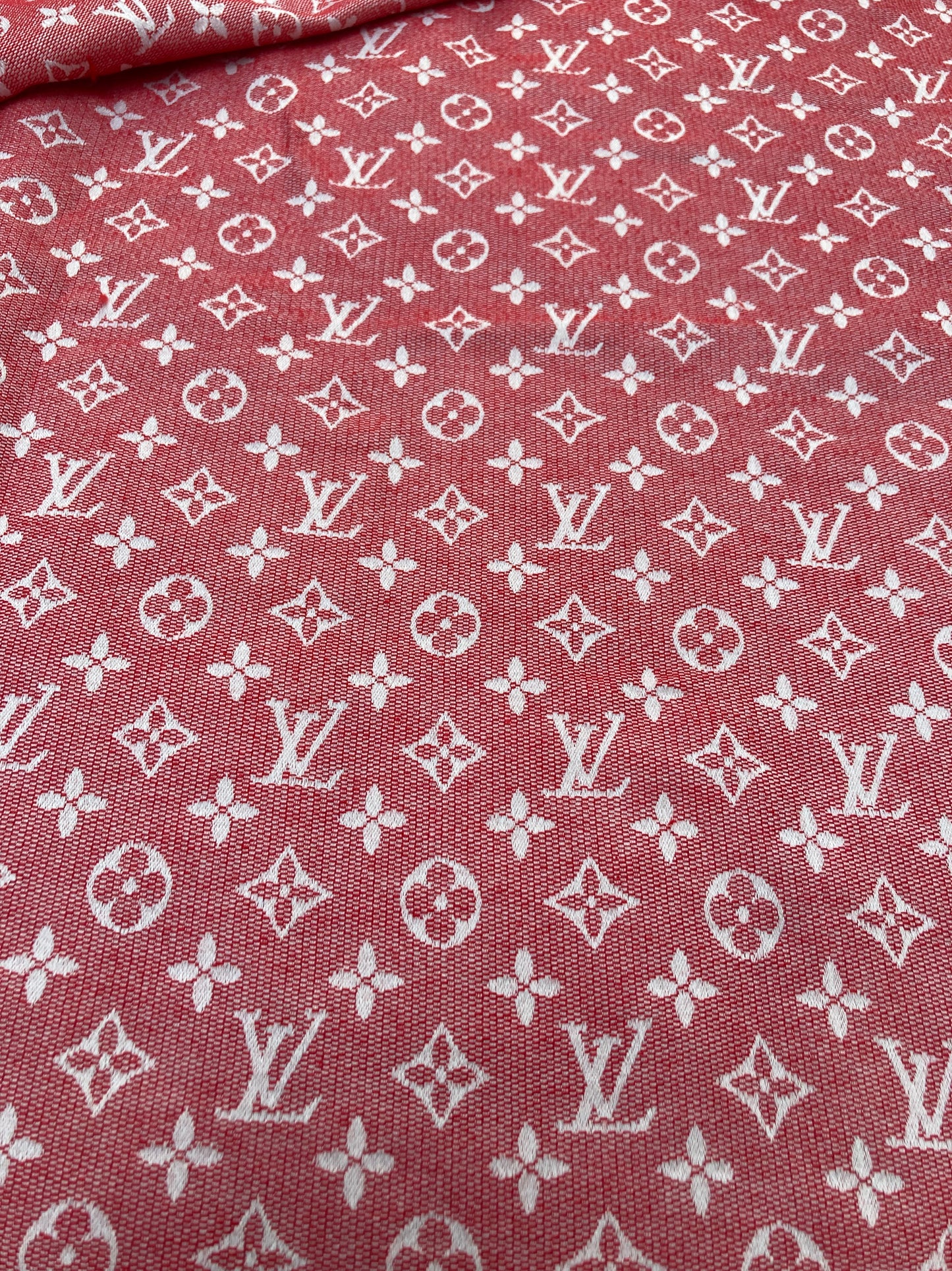 Roter Baumwoll-Jacquard-LV-Crafts-Stoff für Handarbeit