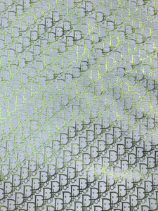 Handmade Crafts Fabric Green Shiny Dior for Custom Sewing