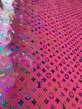 Load image into Gallery viewer, Custom Handcrafted Hot Pink LV Colorful Embossed Vinyl for Designer
