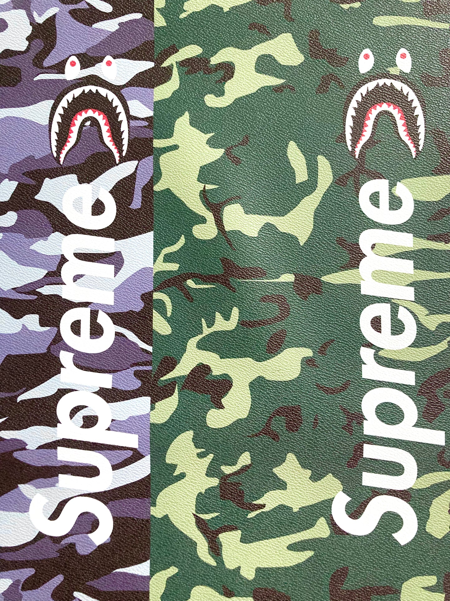 Benutzerdefinierter Bape Shark Sneakers Vinyl-Lederstoff für DIY-Bastelarbeiten