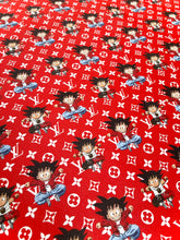 Load image into Gallery viewer, Custom Cartoon Dragon Ball LV Supreme Leather Fabric for DIY Crafts Upholstery