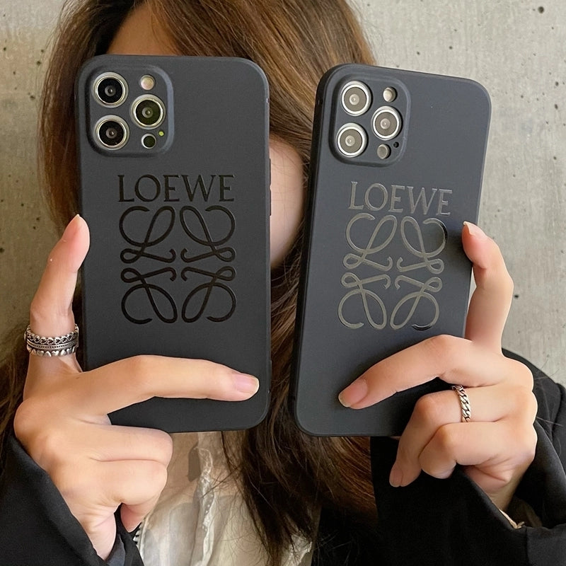 Étuis de téléphone classiques en PU noir LOEWE