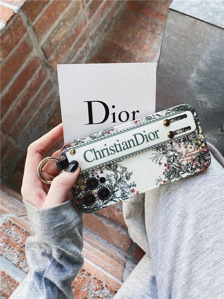 ChristianDior Soft Silicone with Removable Stand Belt&Ring iPhone Cases.