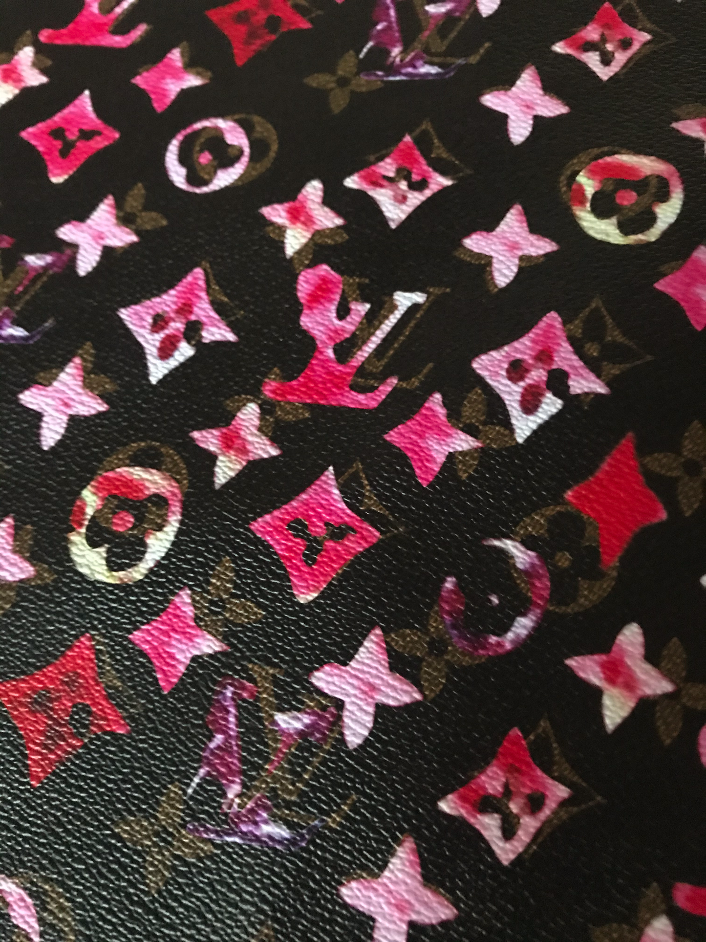 LV Casual Graffiti Tendance Cuir Matériau Vinyle pour Sac