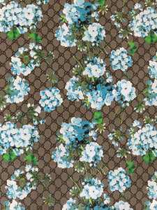 Classic GG Flower Leather Fabric for Shoe Custom Material