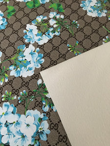 Classic GG Flower Leather Fabric for Shoe Custom Material