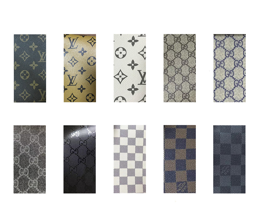 Classic LV vinyl crafting leather fabric for bag leather, shoe