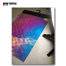 Load image into Gallery viewer, Fantastic reflective shine LV vinyl fabric