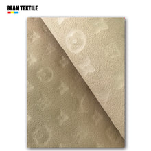 Load image into Gallery viewer, Soft red embossed lv vinyl fabric for sale