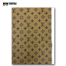 Load image into Gallery viewer, Brown background lv craft leather fabric for bag