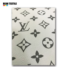 Load image into Gallery viewer, White LV vinyl craft leather fabric for bag