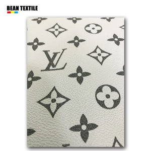 White LV vinyl craft leather fabric for bag