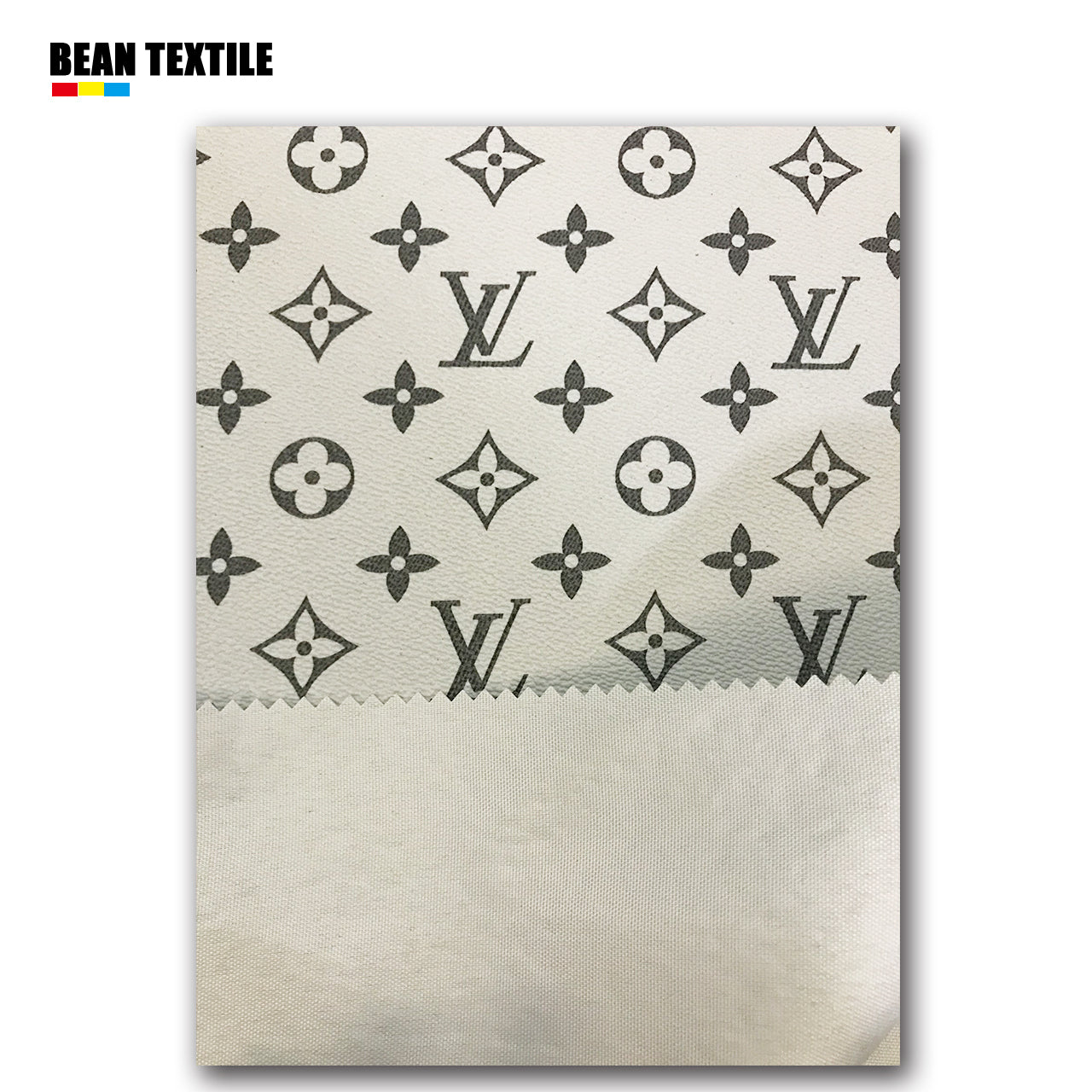 White LV vinyl craft leather fabric for bag