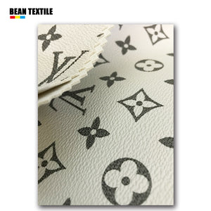 White LV vinyl craft leather fabric for bag