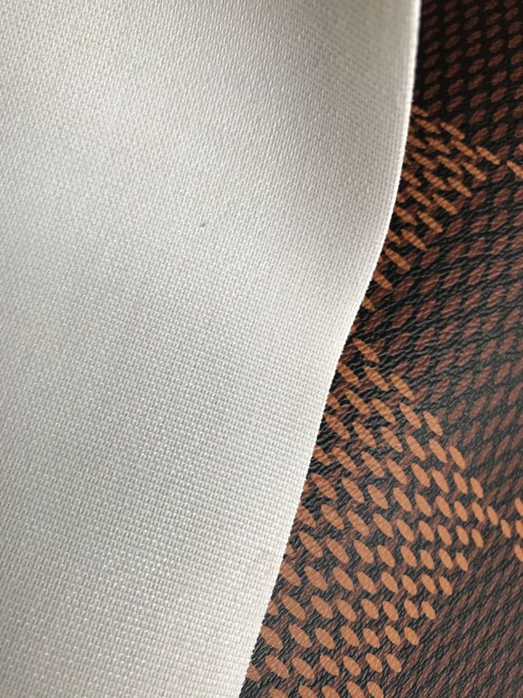 Cuir à carreaux à gros carreaux LV en vinyle pour sac à chaussures personnalisé au mètre