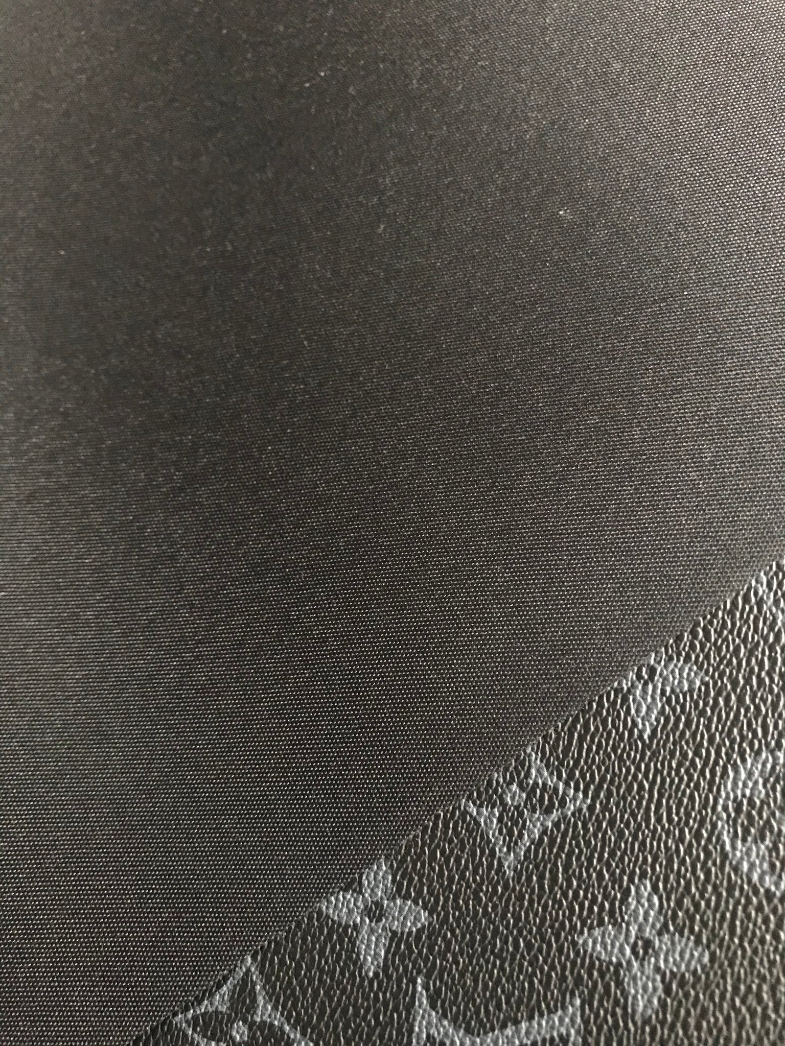 Classic Black Grey Lv Leather Fabric For Bags Handmade Custom