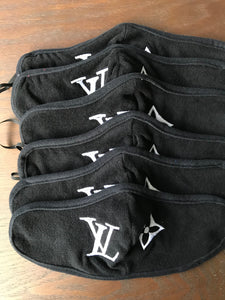 Comfortable wear LV embroidery cotton terry masks