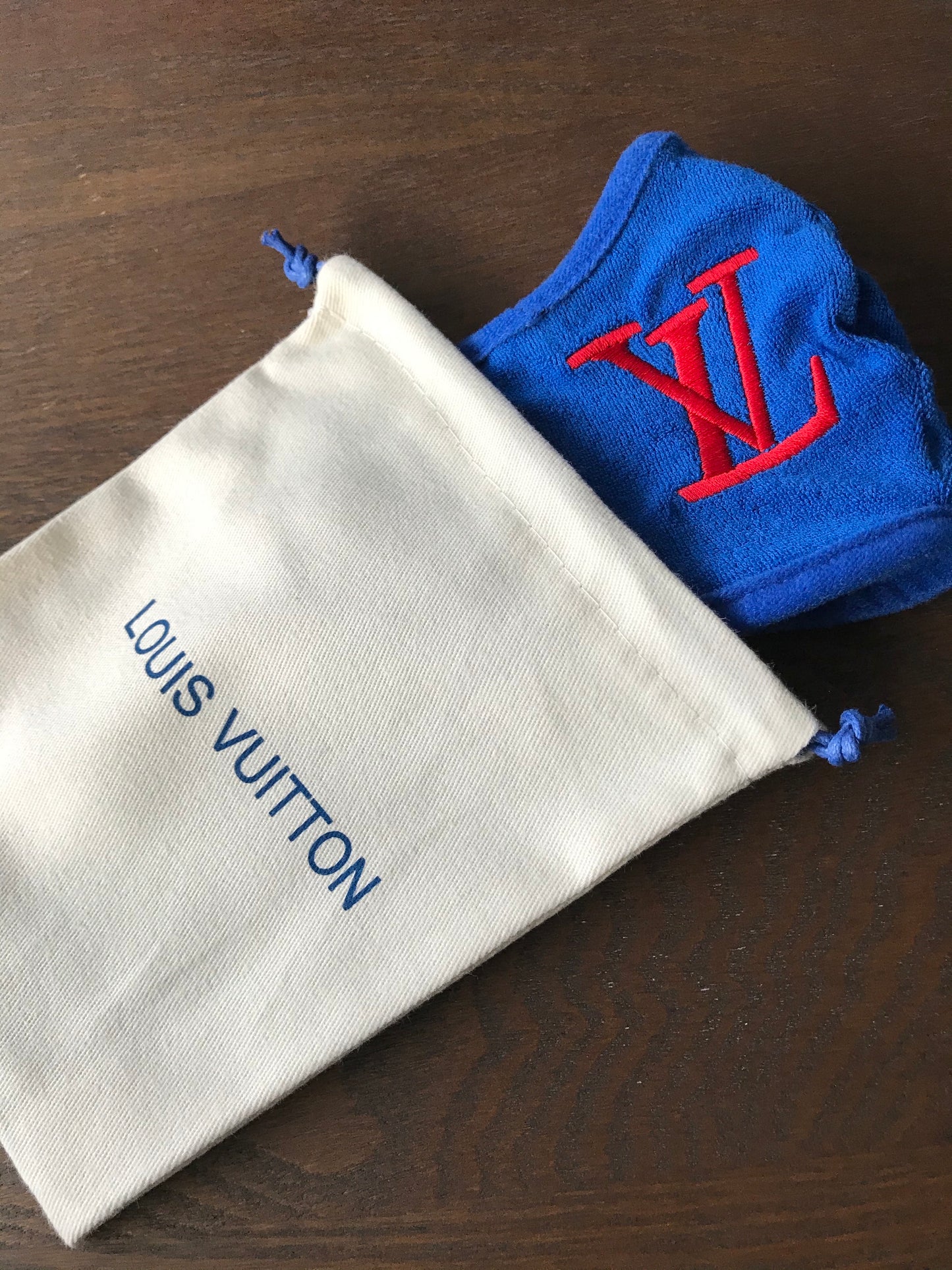 Comfortable wear LV embroidery cotton terry masks