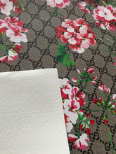 Load image into Gallery viewer, Pink Flower Gucci Flower Bloom Leather Fabric for Shoe Custom