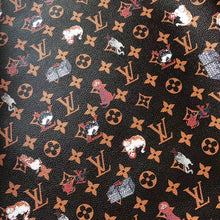 Load image into Gallery viewer, Latest Designer LV Cat Pattern Leather Vinyl Fabric for Bag