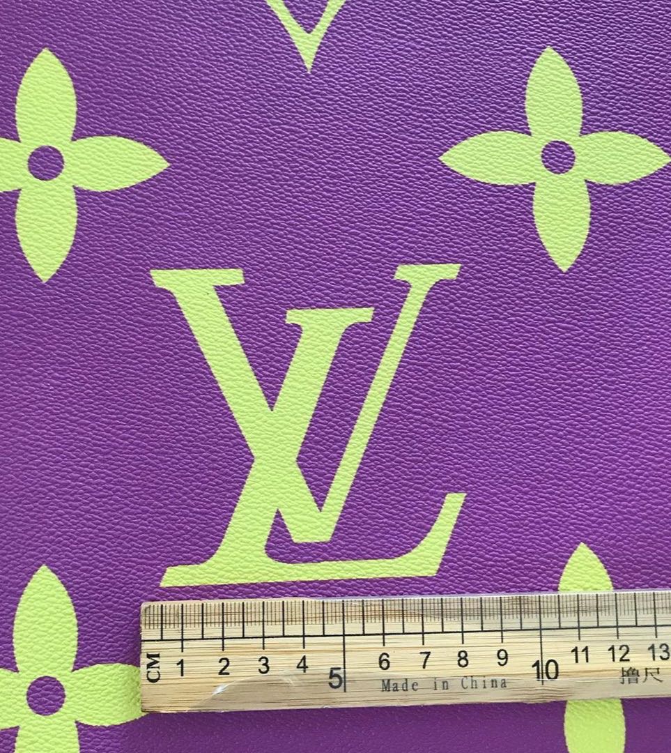 Bunter großer LV-Buchstabe-Leder-Vinylstoff für Taschen