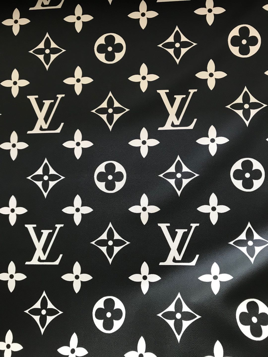 Colorful Big Letter LV Leather Vinyl Fabric for Bag