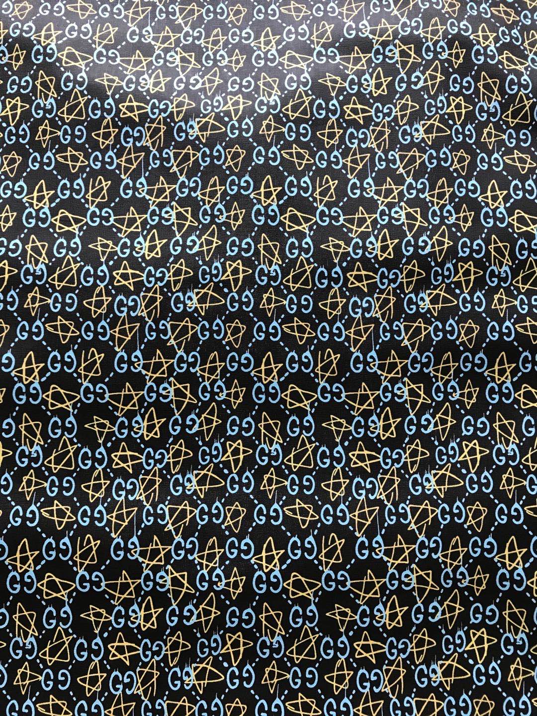 Tissu en similicuir Gucci à motif étoile bleue