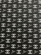 Load image into Gallery viewer, Black Chanel Leather Fabric for Shoe Custom Bag