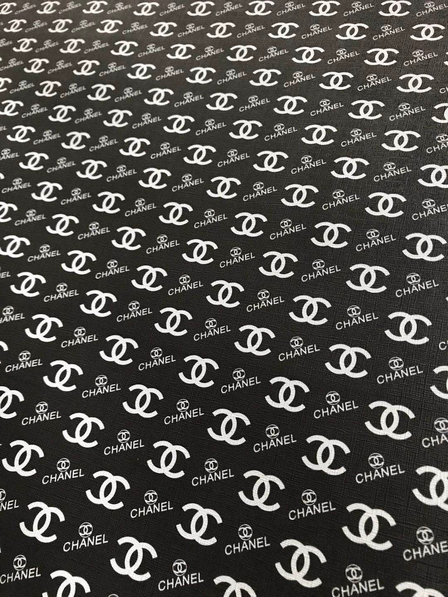 Black Chanel Leather Fabric for Shoe Custom Bag – MingFabricStore