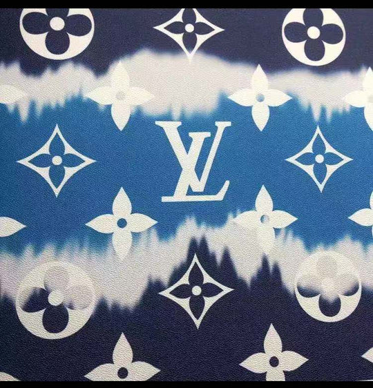 Big Letter Blue LV Leather Fabric for Bag – MingFabricStore