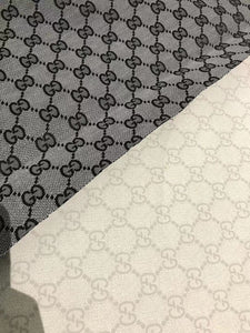Cream GG Gucci Faux Designer Leather Fabric for Shoe Custom