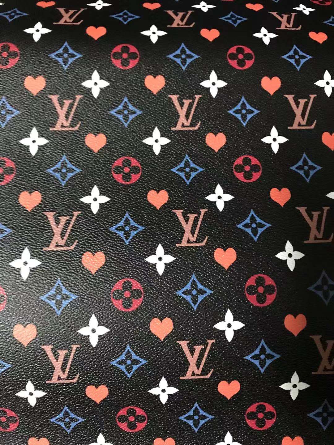 Trendiger LV-Herzlederstoff für Taschen