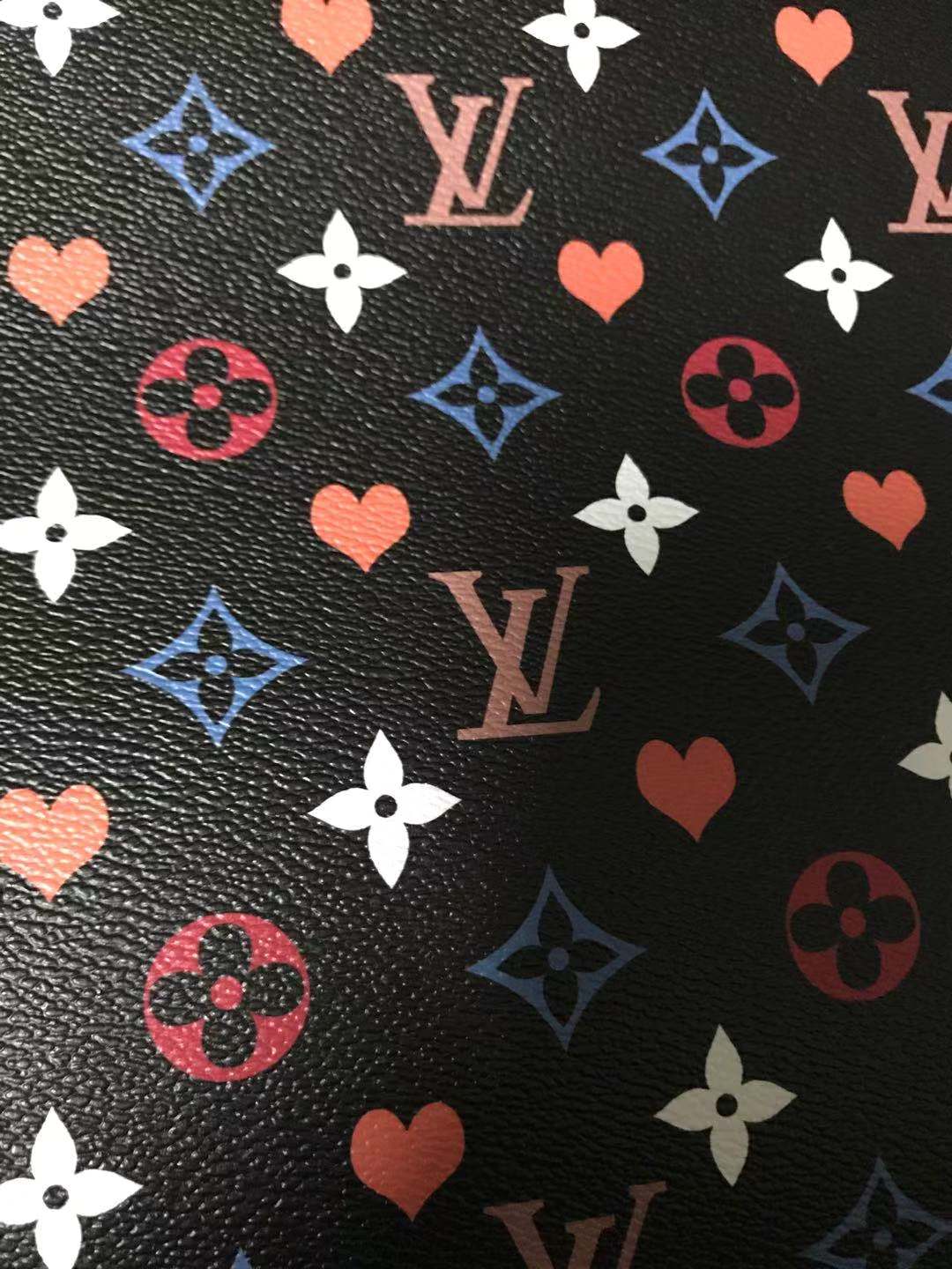 Trendiger LV-Herzlederstoff für Taschen