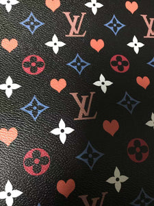 Trending LV Heart Leather Fabric for Bag