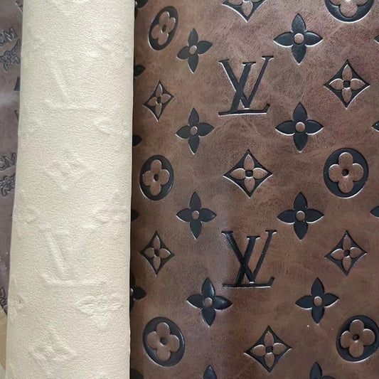 LV vintage marron en relief de haute qualité pour sac à chaussures personnalisé