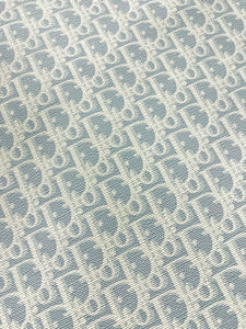 Light Blue Texture Dior Leather Fabric for Custom