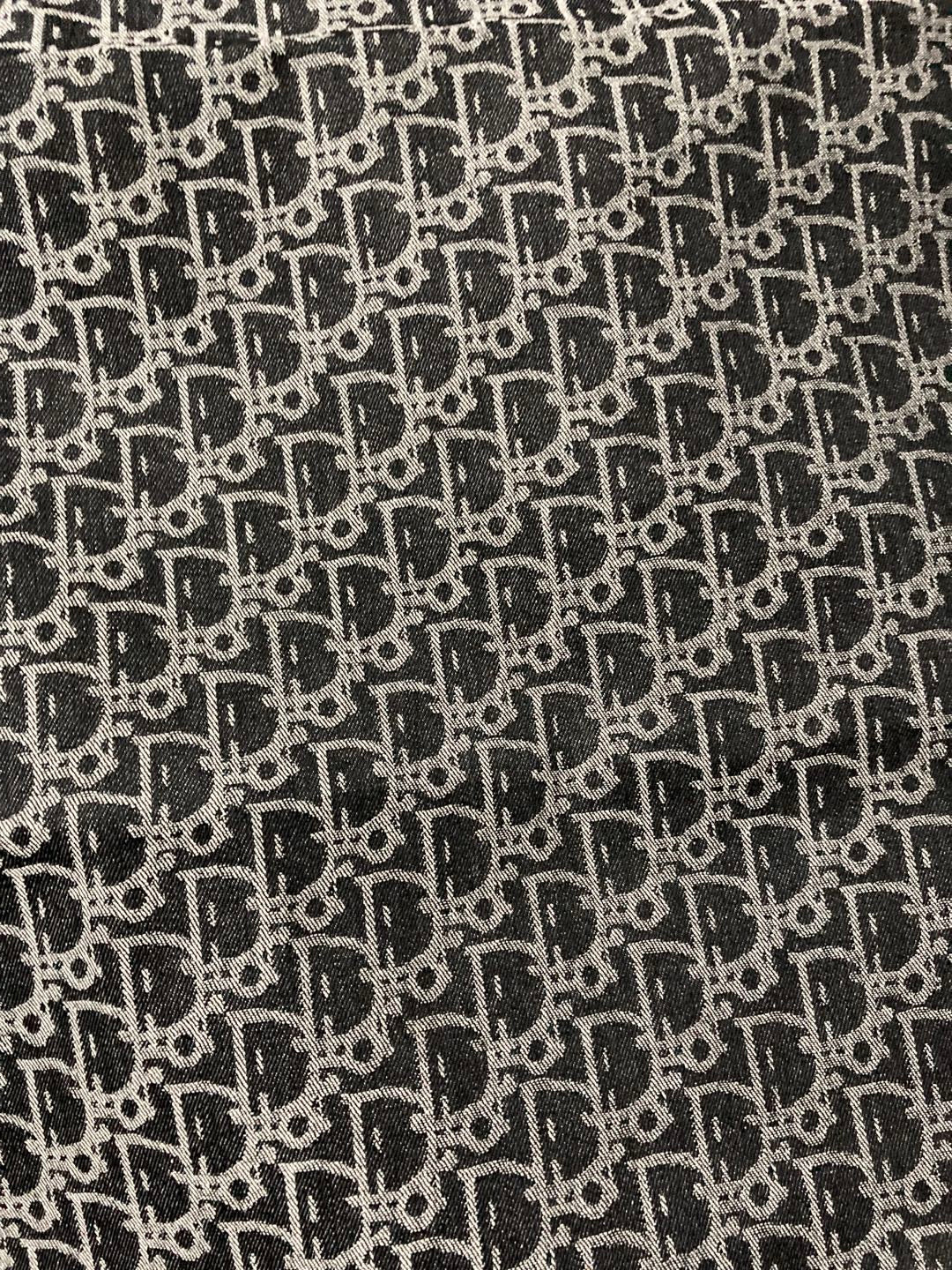 Tissu denim Dior gris de qualité supérieure pour vêtements et sur mesure