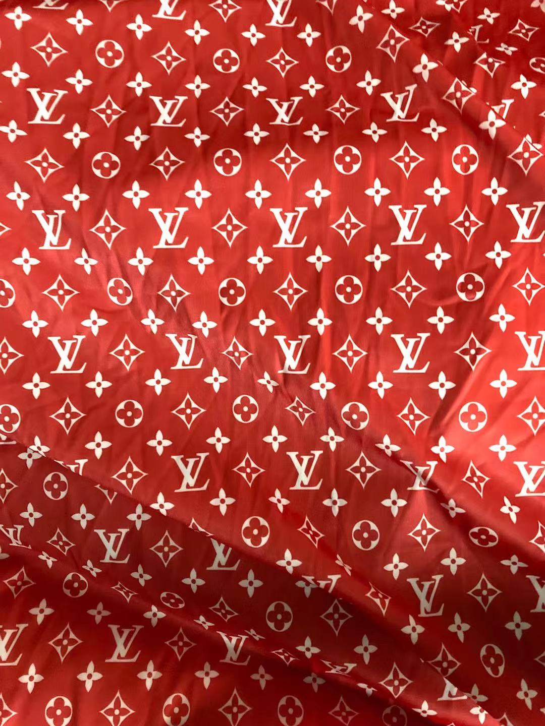 Vivid Red Poly Stretchy LV Fabric Smooth for Clothing Sold by Yard