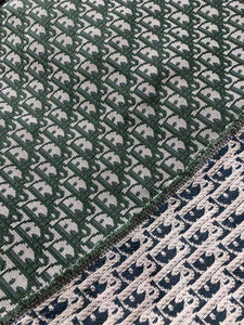 Green Dior Fabric for Custom Shoes Handcraft