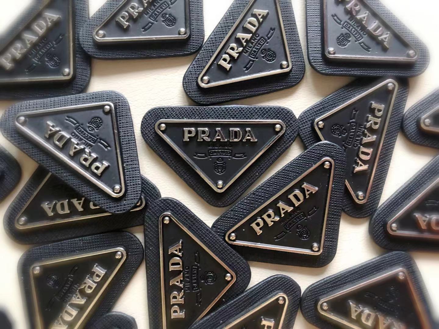 Prada Patches Metal Badges