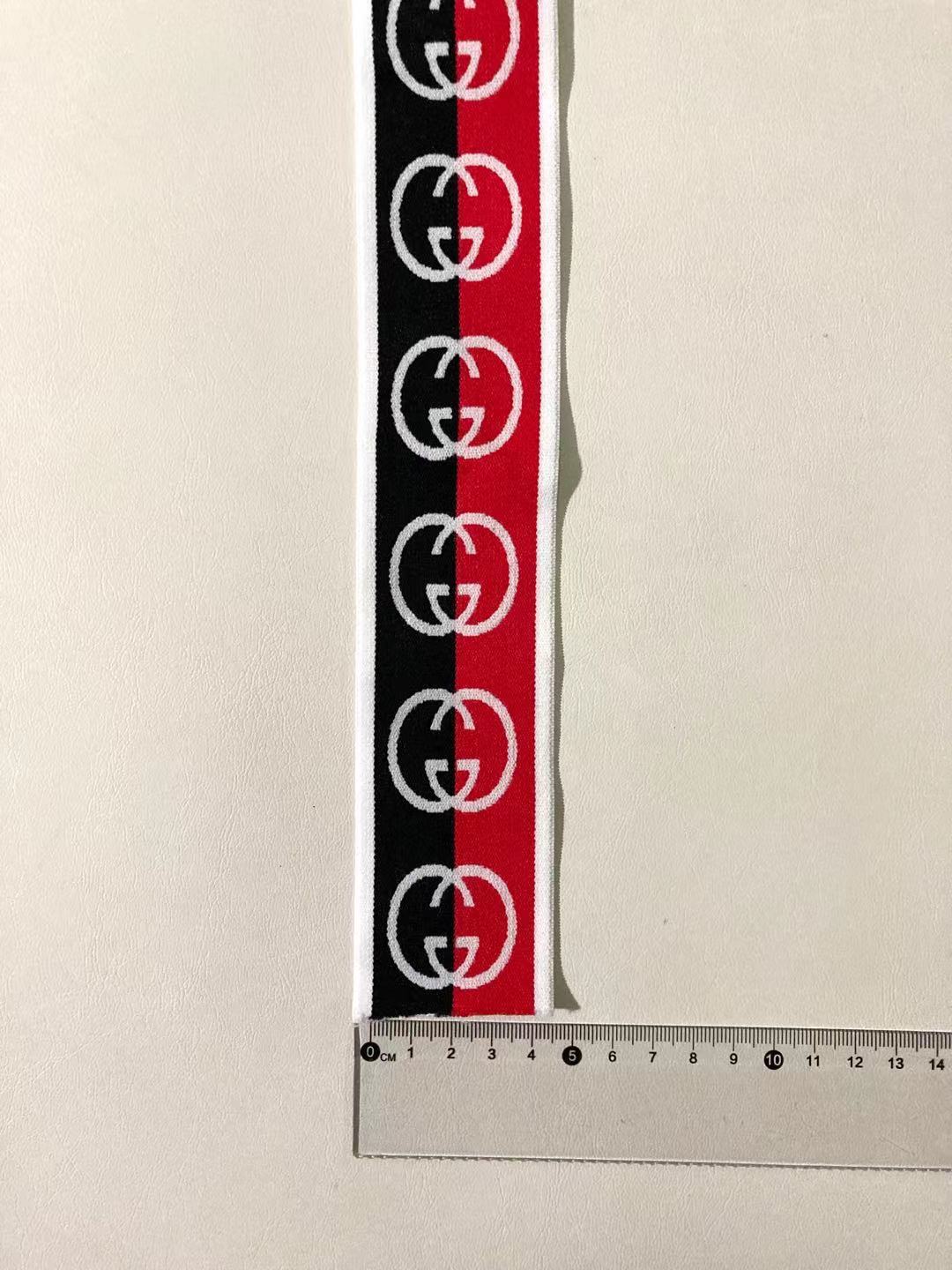 Black Red GG Gucci Elastic Straps