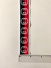 Load image into Gallery viewer, Black Red GG Gucci Elastic Straps