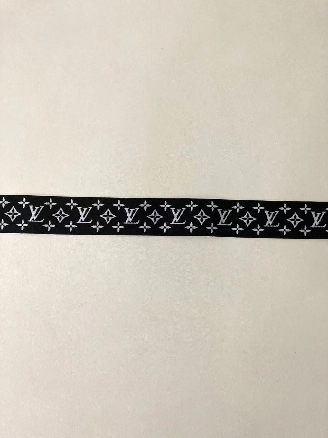 Black and White LV Elastic Straps