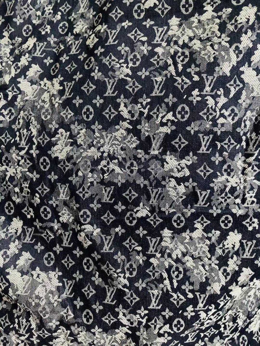 LV Denim Camouflage Baumwollstoff für individuelle Jacke