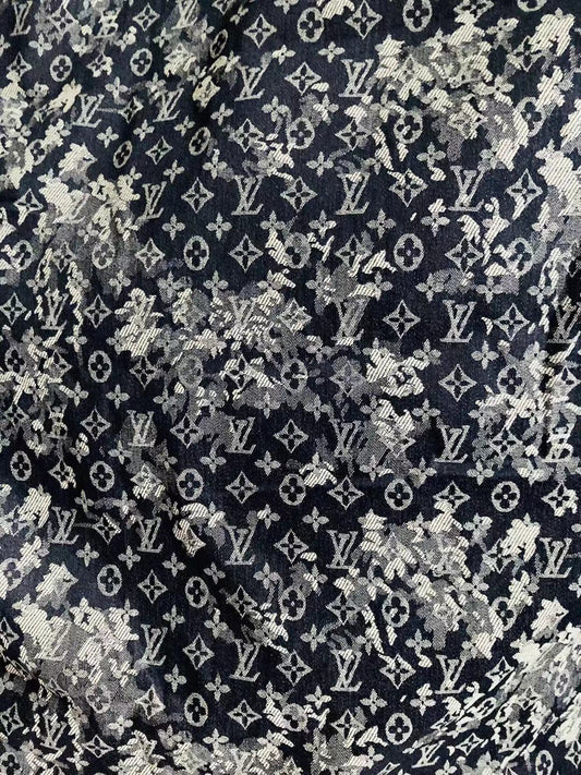 Tissu en coton camouflage LV Denim pour veste personnalisée